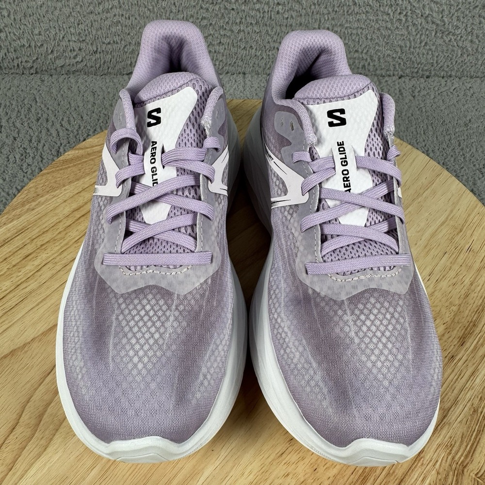 Salomon Aero Glide Womens 7 Purple Road Running Shoes Cushion Comfort Sneakers - Picture 3 of 12